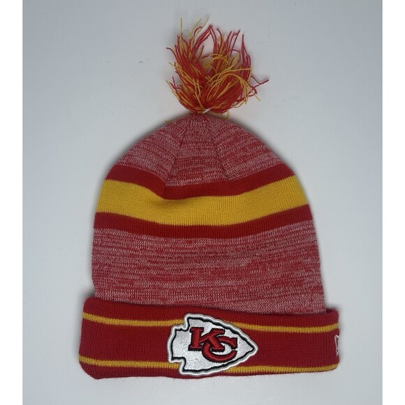New Era Other - New Era Kansas City Chiefs Knit Pom Beanie Hat Red/Yellow NFL Football
